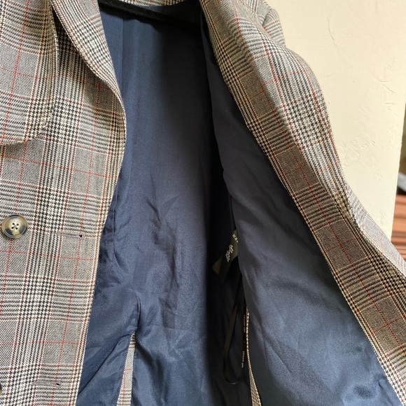 SELF PORTRAIT Houndstooth Back Sleeve Slit Cropped Blazer Size Small - Picture 5 of 10